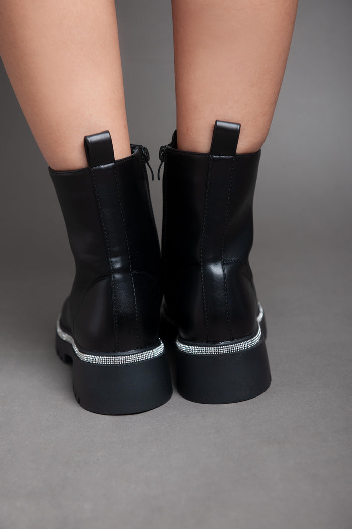 Bree Sparkle Lace Boot - Black