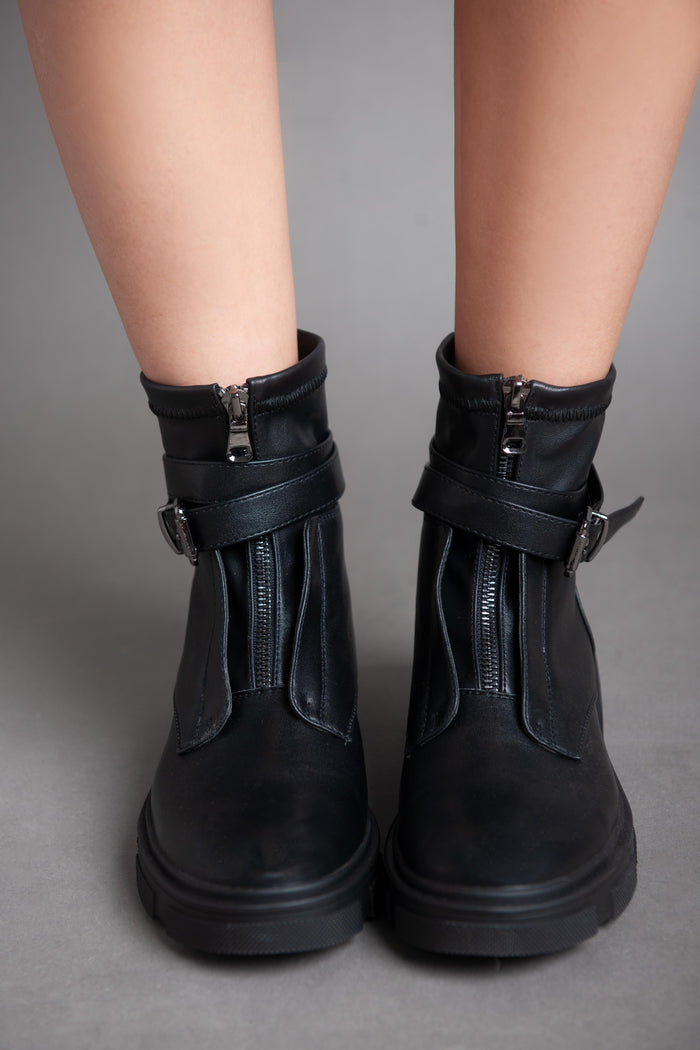 bree Strap Ankle Boot - Black