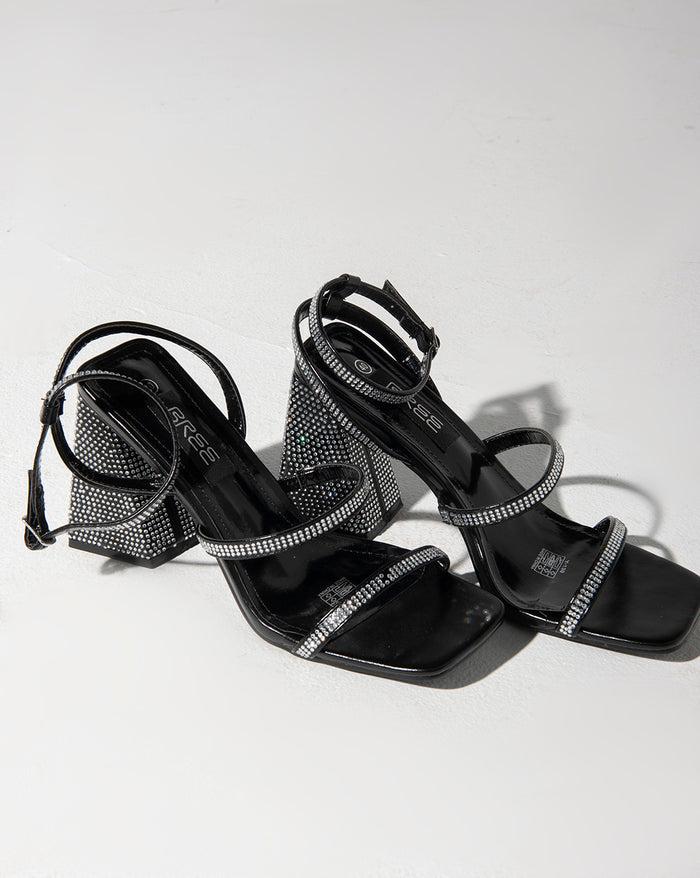 Bree Strass Ankle Strap - Sandals - Black
