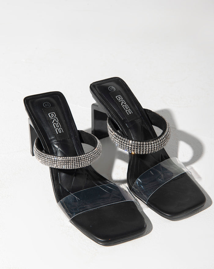 Bree Strass Mules - Sandals - Black