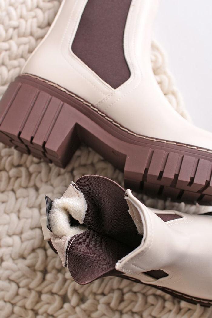 Bree Suedo Ankle Boots - Beige