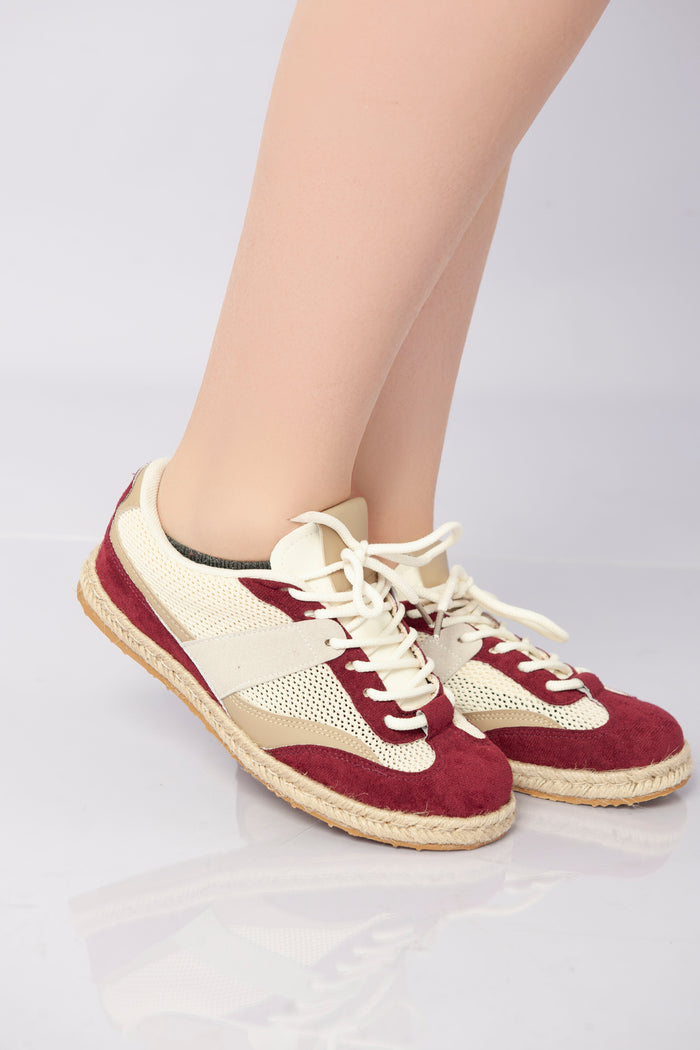 Bree Terra Loom Sneakers - Wine