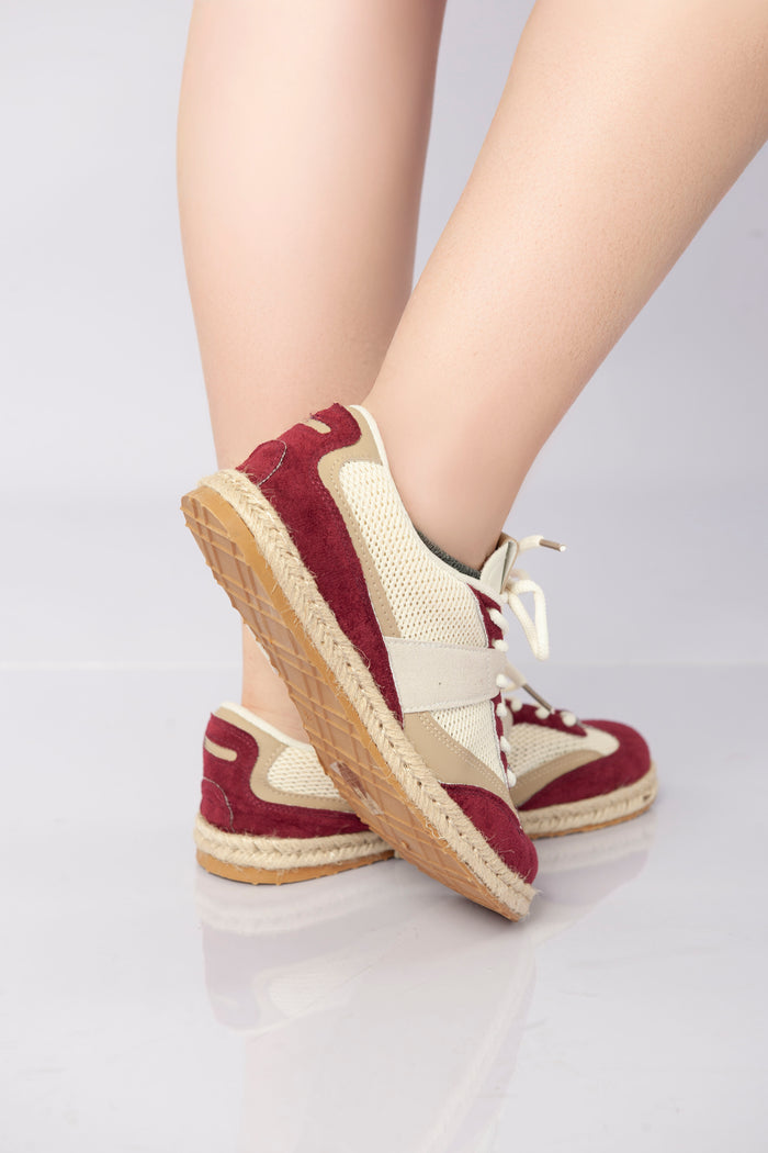 Bree Terra Loom Sneakers - Wine