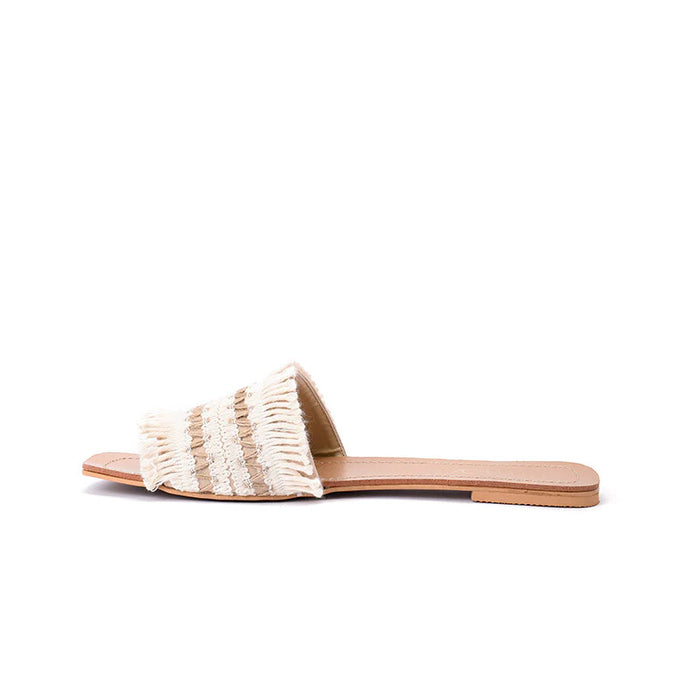 Bree Tobi Flat Slippers - Beige