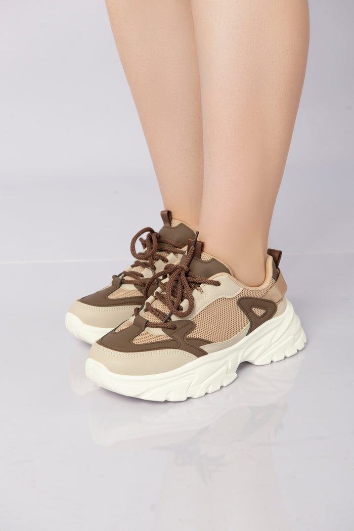 Bree Trail Core Mesh Sneakers - Coffee