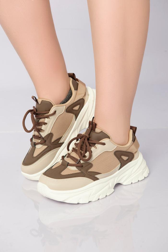 Bree Trail Core Mesh Sneakers - Coffee