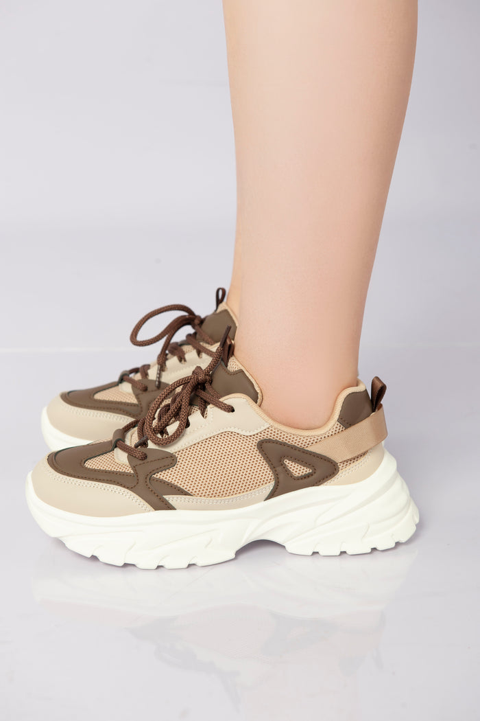 bree Trail Core Mesh Sneakers - Coffee