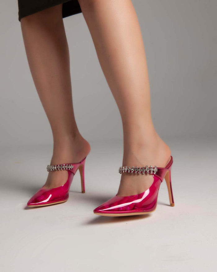 Bree Transparent Mules - Sandals - Pink