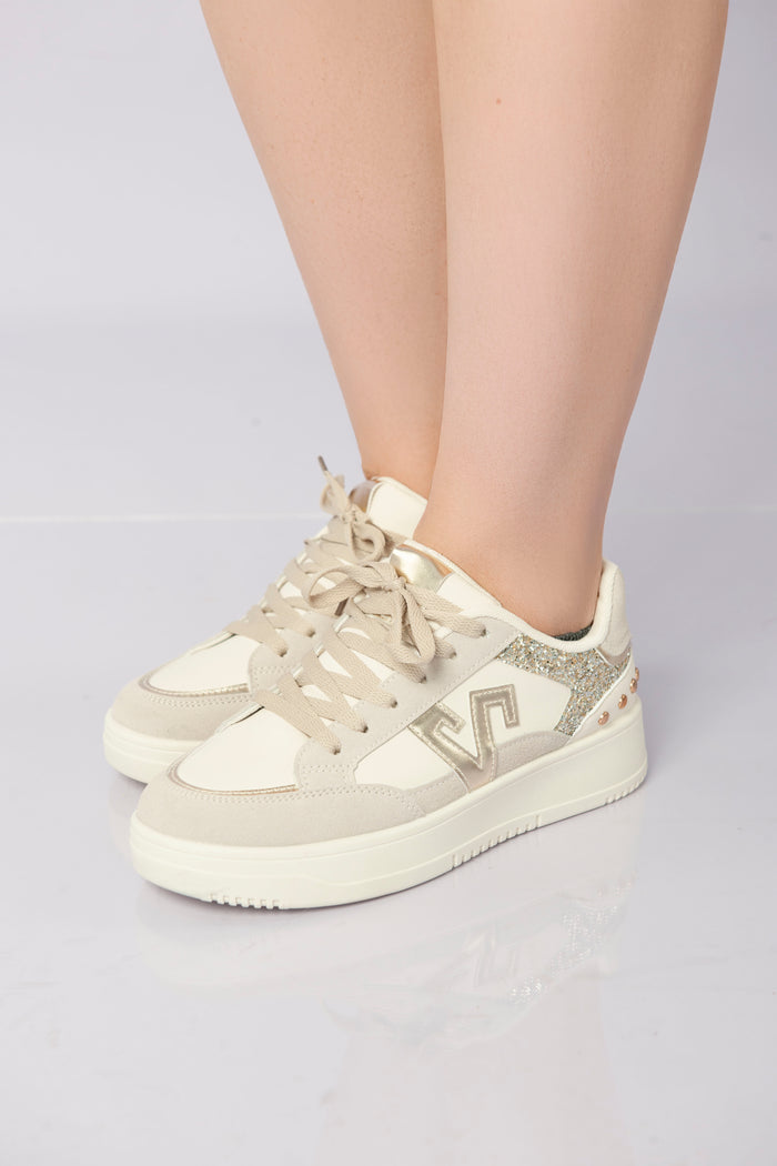 Bree Twinkle Pop Sneakers - Beige