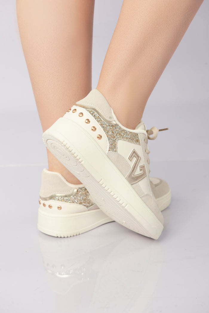 Bree Twinkle Pop Sneakers - Beige