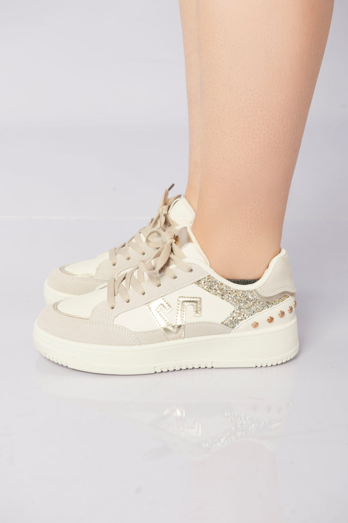 bree Twinkle Pop Sneakers - Beige