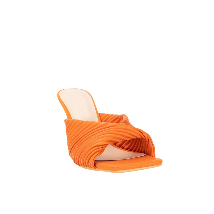 Bree Twist Strap Mules - Orange