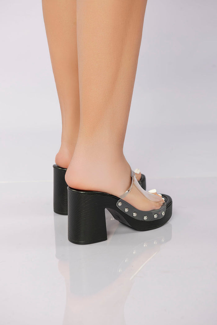Bree Vivid Vision Block Heel - Black