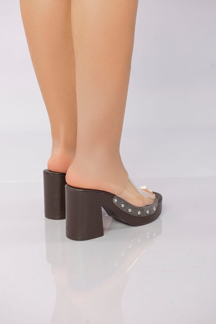 Bree Vivid Vision Block Heel - Brown