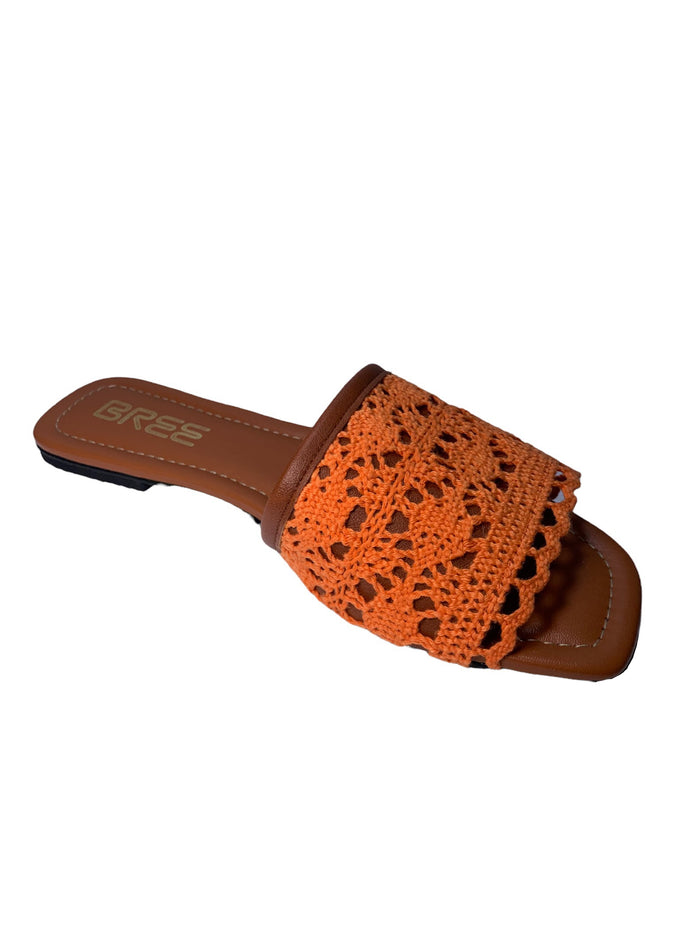 bree Woven flat slippers - Orange