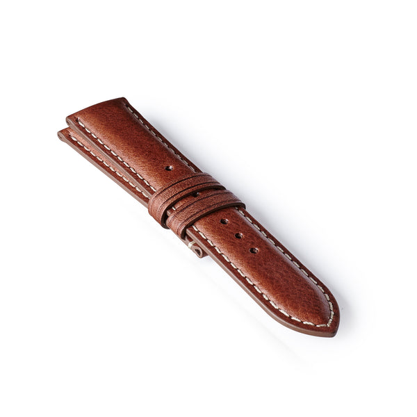 bremont Leather Strap - Brown/White