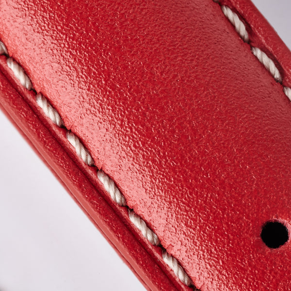 Bremont Leather Strap - Red/White
