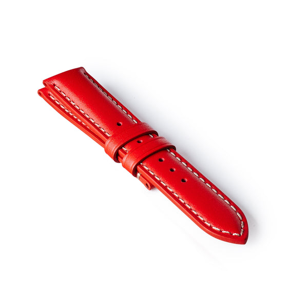 bremont Leather Strap - Red/White