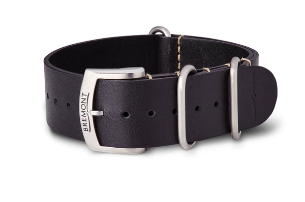 bremont NATO Strap - Hambleden Leather - Black