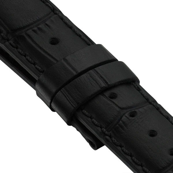 Bremont Leather Strap With Alligator Embossing - Black
