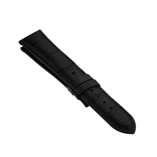 bremont Leather Strap with Alligator Embossing - Black