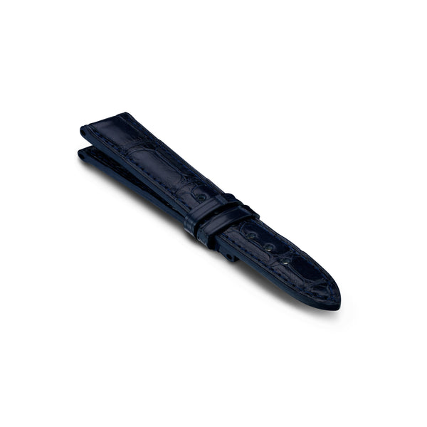 bremont Leather Strap with Alligator Embossing - Dark Blue