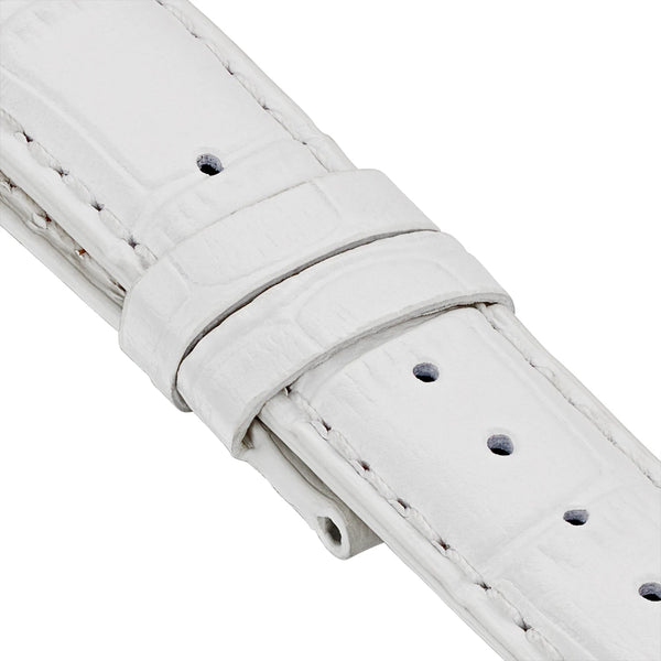 Bremont Leather Strap With Alligator Embossing - White