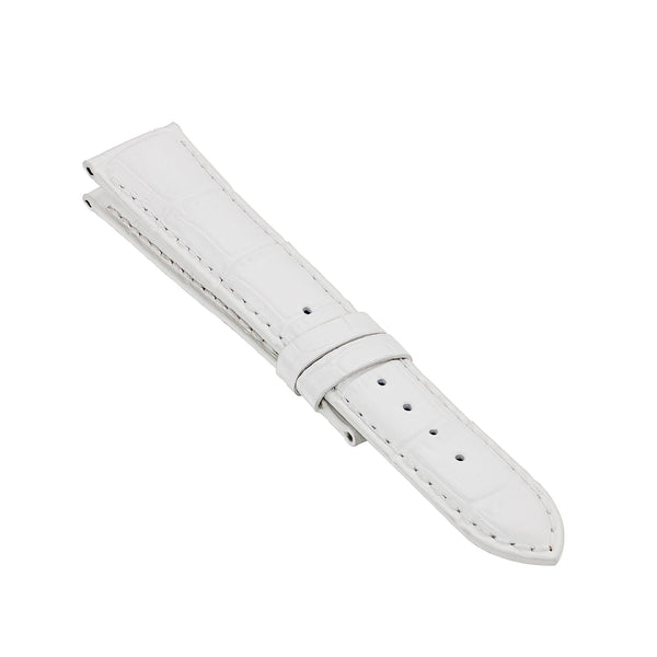 bremont Leather Strap with Alligator Embossing - White