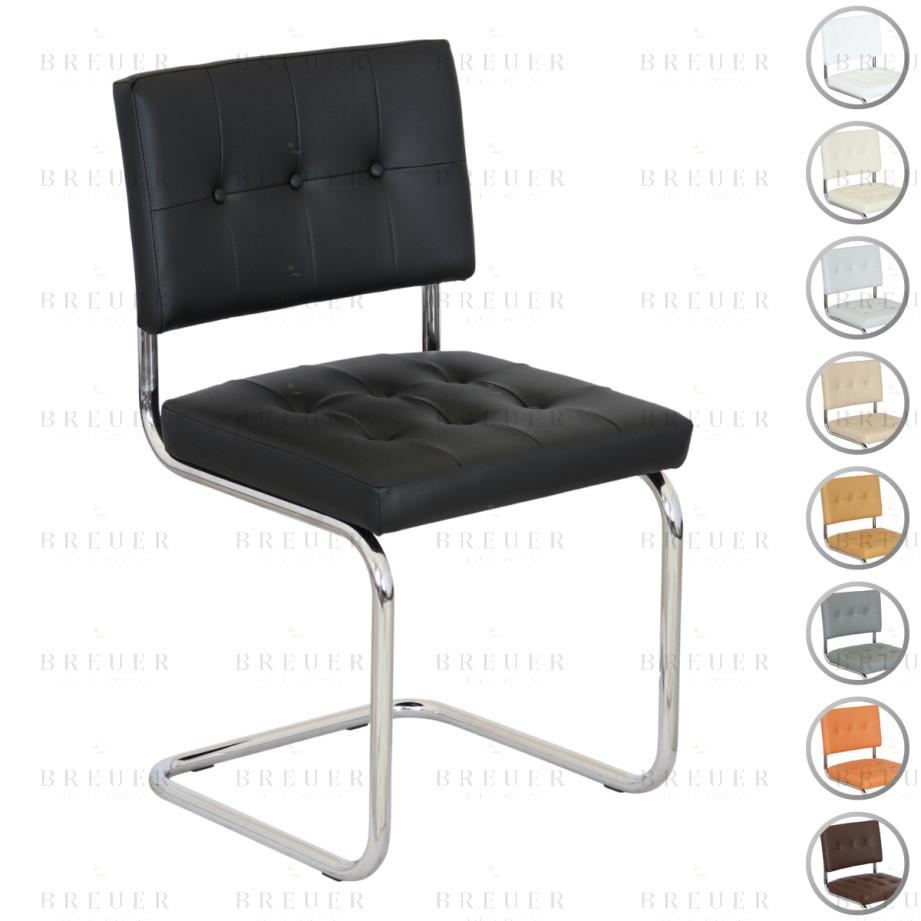 breuer Breuer Chair Company Aurora Cushion Seat & Cushion Back Cantilever Side Chair w/ Chrome Frame (Various Upholstery Covers: Vinyls; Made in Italy) breuer Breuer Chair Company Aurora Cushion Seat & Cushion Back Cantilever Side Chair w/ Chrome Frame (Various Upholstery Covers: Vinyls; Made in Italy)