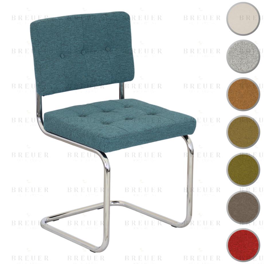 breuer Breuer Chair Company Aurora Cushion Seat & Cushion Back Cantilever Side Chair w/ Chrome Frame (Various Upholstery Covers: Fabrics; Made in Italy) breuer Breuer Chair Company Aurora Cushion Seat & Cushion Back Cantilever Side Chair w/ Chrome Frame (Various Upholstery Covers: Fabrics; Made in Italy)