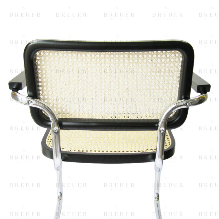 Breuer Breuer Chair Company Cesca Cane Arm Chair Armchair In Chrome And Black