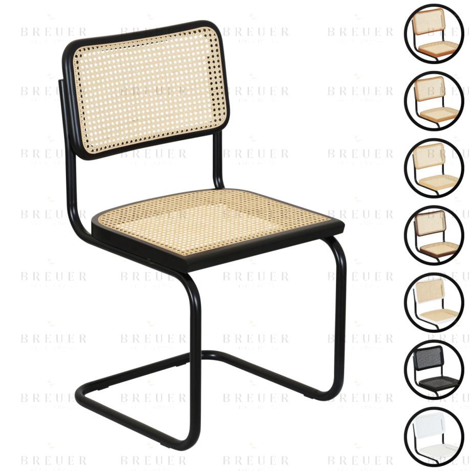 breuer Breuer Chair Company Cesca Cane Cantilever Side Chair w/ Black Frame (Various Wood Finishes & Cane Colors; Made in Italy) breuer Breuer Chair Company Cesca Cane Cantilever Side Chair w/ Black Frame (Various Wood Finishes & Cane Colors; Made in Italy)