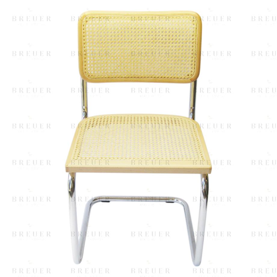 Breuer Breuer Chair Company Cesca Cane Side Chair In Chrome And Natural