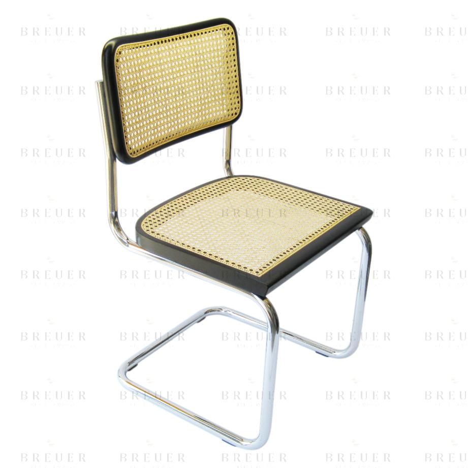breuer Breuer Chair Company Cesca Cane Side Chair in Chrome and Black breuer Breuer Chair Company Cesca Cane Side Chair in Chrome and Black