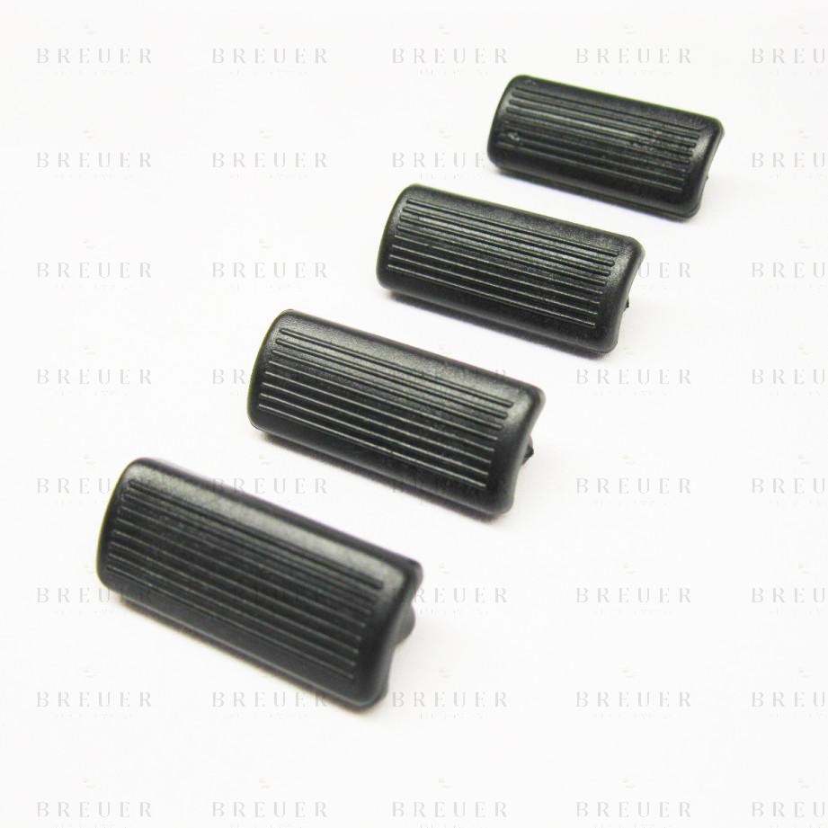 Breuer Breuer Chair Company Chair Double Prong Replacement Flat Plastic Caps In Black (Pack Of 4)