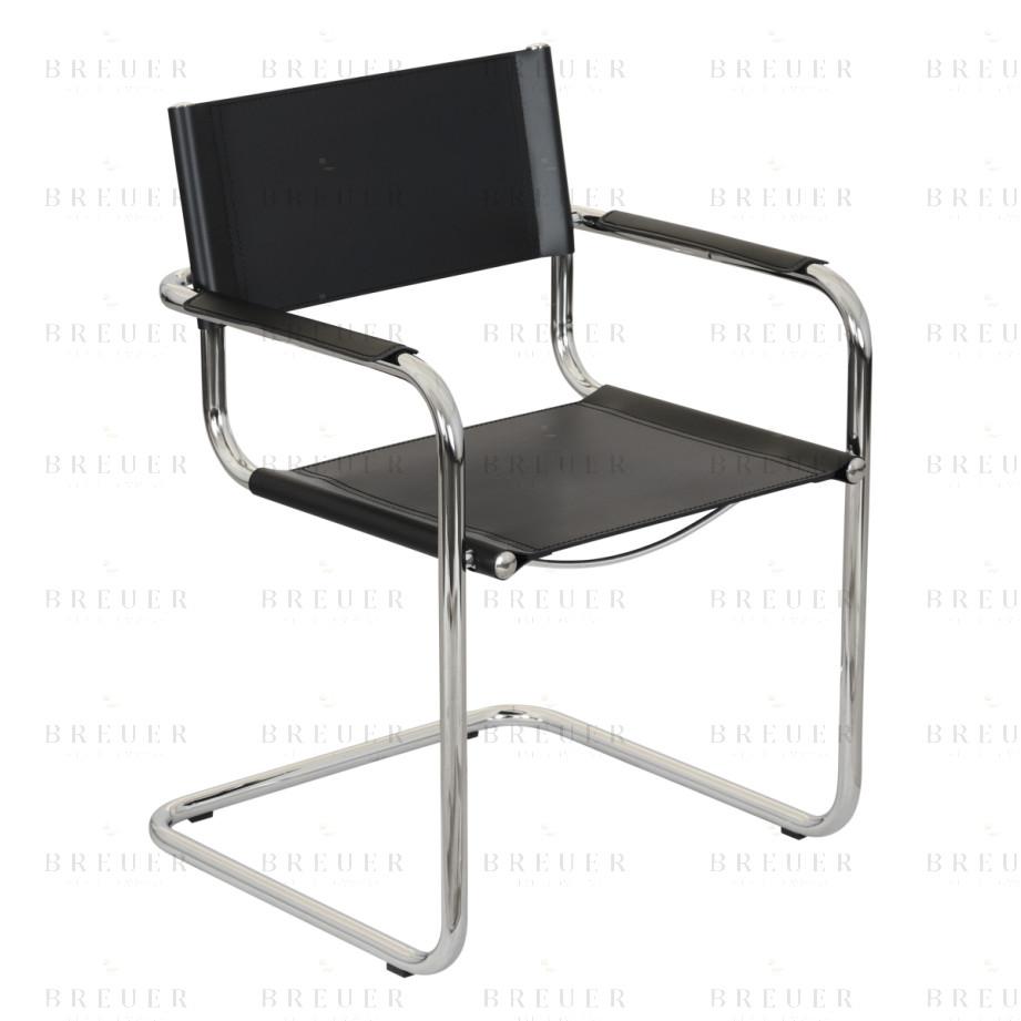 Breuer Breuer Chair Company Mart Stam Cantilever Armchair Arm Chair W/ Chrome Frame (Various Bonded Leather Colors; Made In Italy)