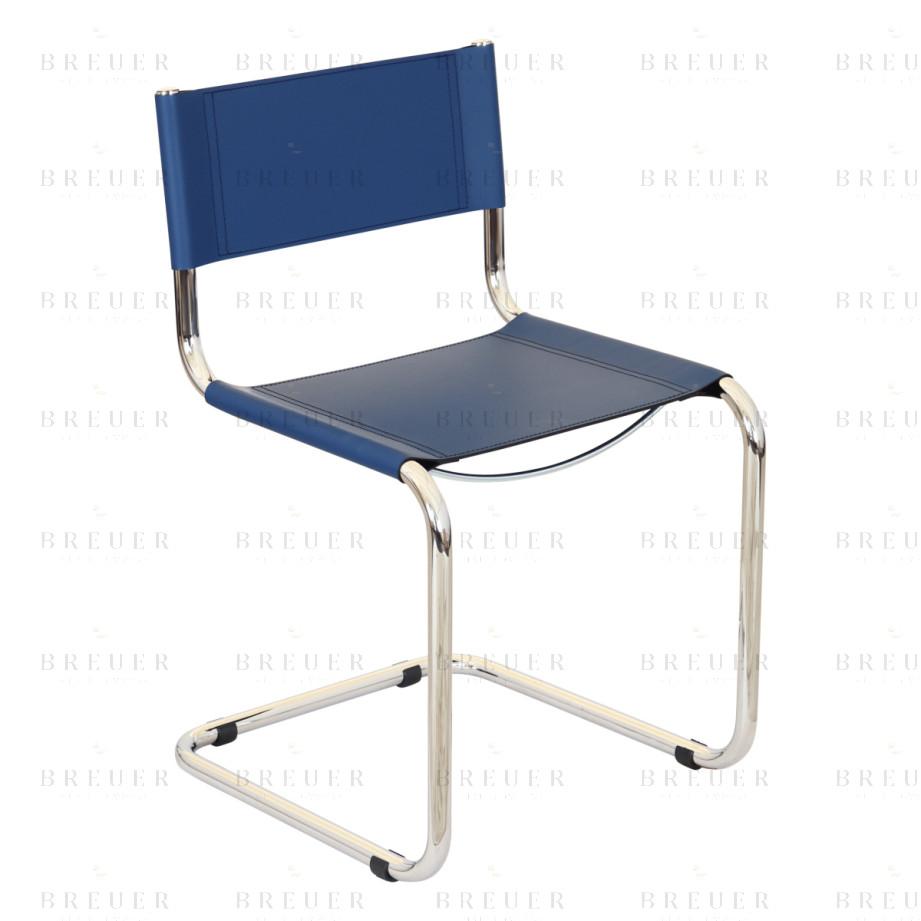 Breuer Breuer Chair Company Mart Stam Cantilever Side Chair W/ Chrome Frame (Various Bonded Leather Colors; Made In Italy)