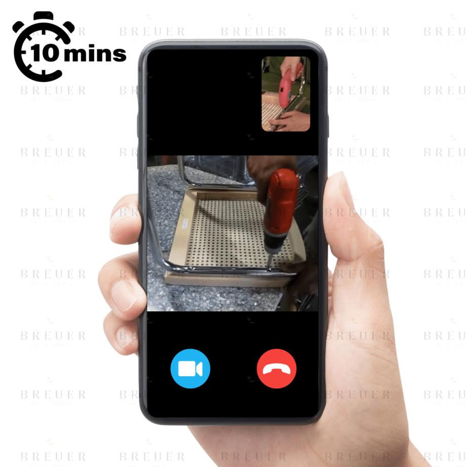 Breuer Marcel Breuer Cesca Chair One-on-One Personalized Assembly Video Call (Live Worry-Free Step-by-Step Expert Guidance; 10 Minutes)