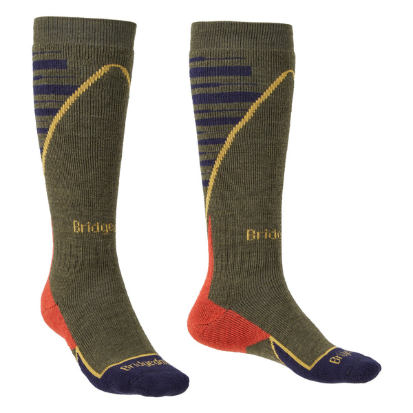 bridgedale Men's Ski Midweight + Merino Performance Over Calf