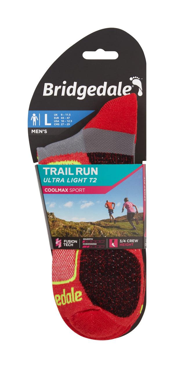 Bridgedale Men's Ultra Light T2 Coolmax Sport 3/4 Crew