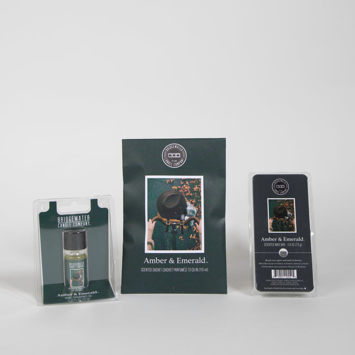 bridgewater candle company Amber & Emerald - Flameless Bundle