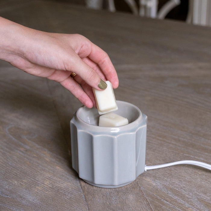 Bridgewater Candle Company Wax Warmer-Grey Banded