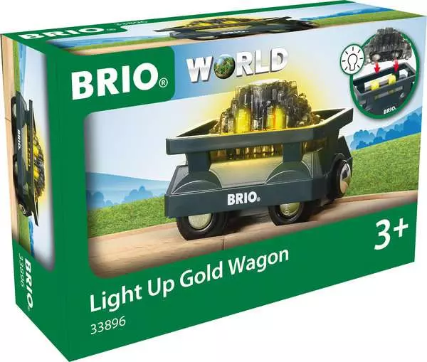 Brio BRIO World Light Up Gold Wagon