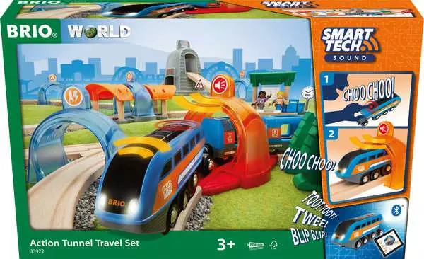 Brio BRIO World Train Set Action Tunnel Travel Set