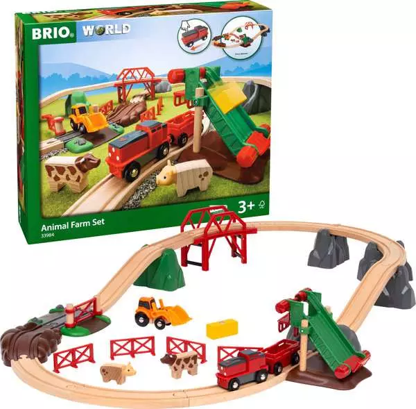 brio BRIO World Train Set Animal Farm Set