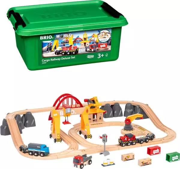 brio BRIO World Train Set Cargo Railway Deluxe Set