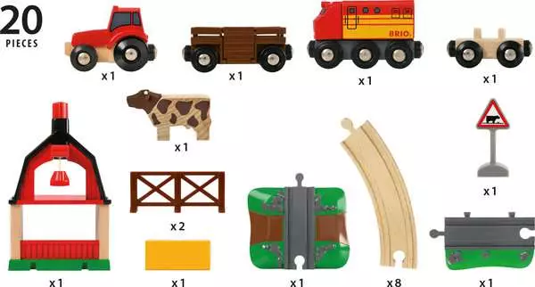 Brio BRIO World Train Set Farm Railway Set