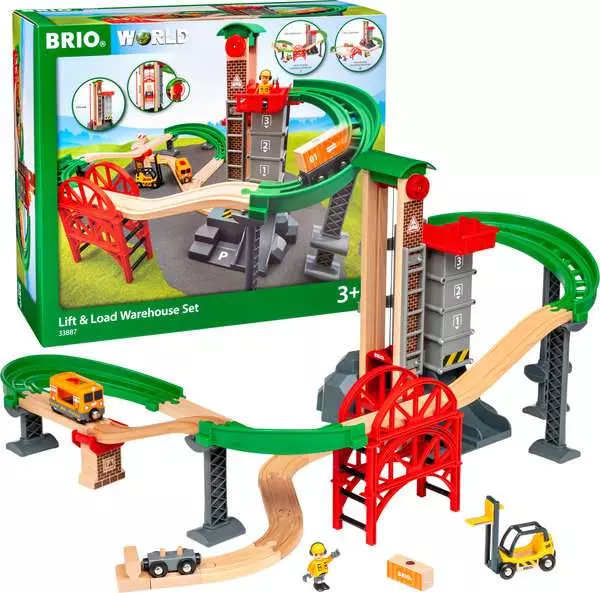 brio BRIO World Train Set Lift & Load Warehouse Set