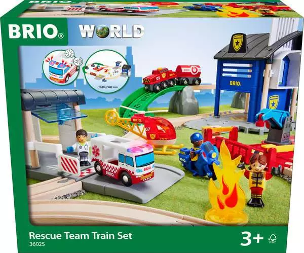 Brio BRIO World Train Set Rescue Team Train Set