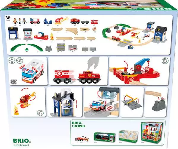 Brio BRIO World Train Set Rescue Team Train Set